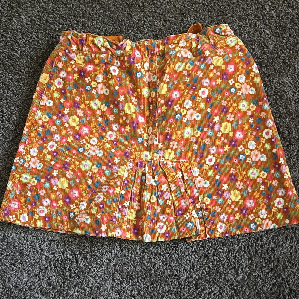 Gymboree Fall Floral Corduroy Skort 7 Plus